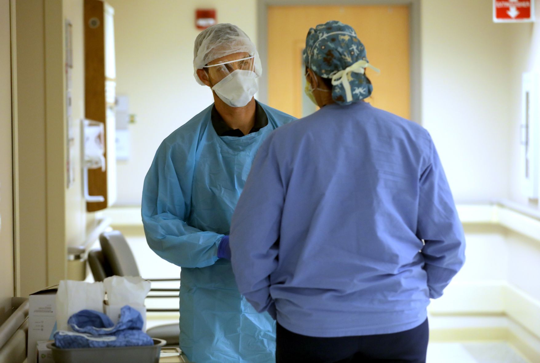 Covid unit at SSM Health St. Joseph Hospital in Lake St. Louis.